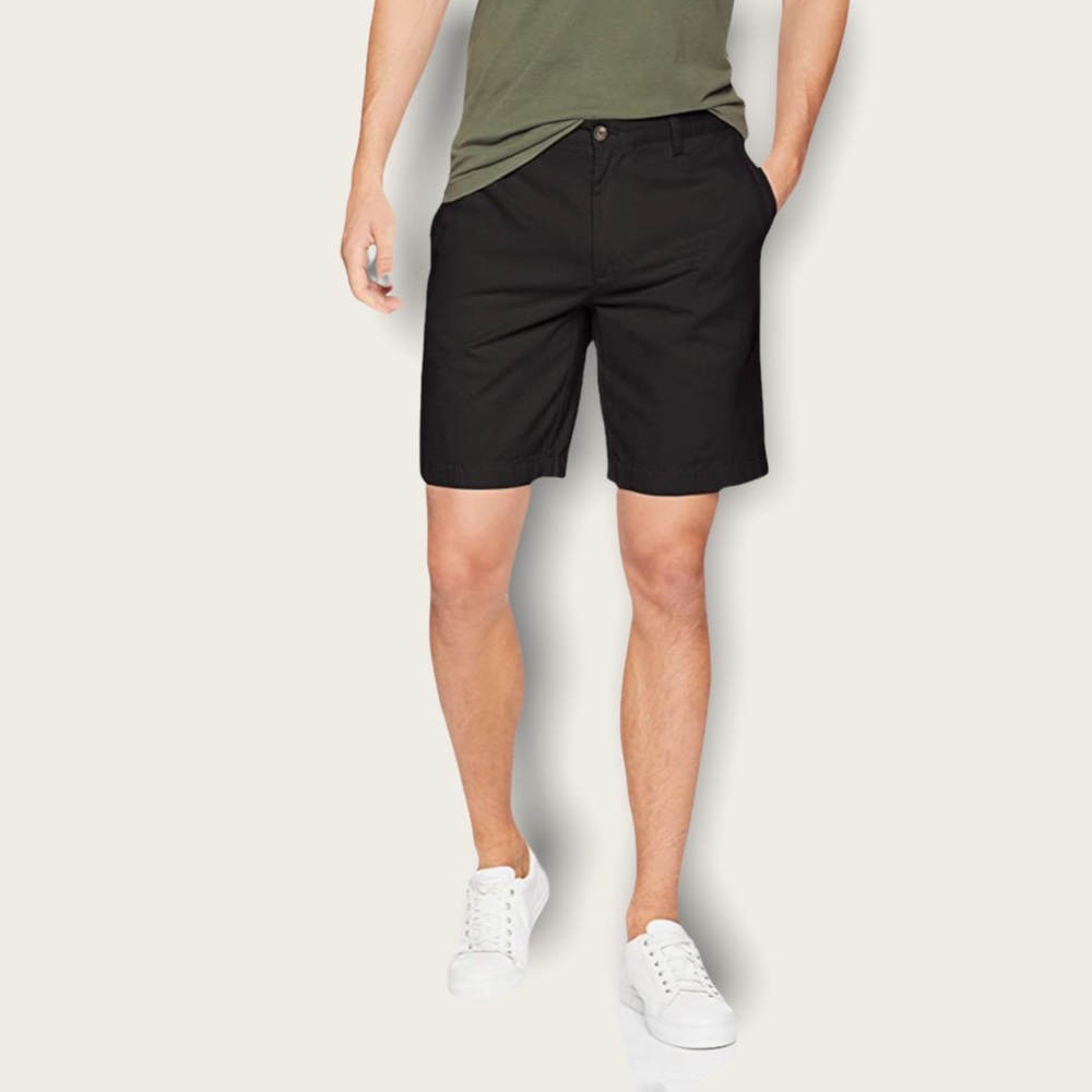 NWT Amazon Essentials Men Woven Slim Fit Shorts, Black Size 30